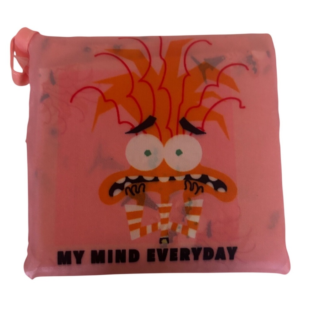 Disney Pixar Inside Out 2 Anxiety PackTote Bag‎ Primark Pink My Mind Everyday